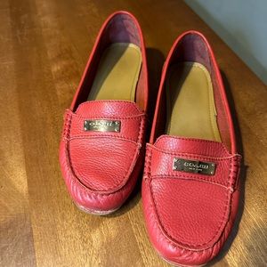 Coach Red Loafers